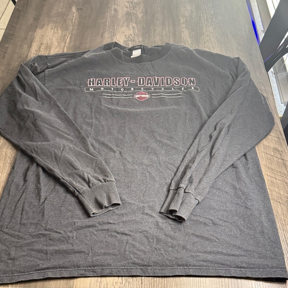 Harley-Davidson Men's Charcoal Long Sleeve Tee